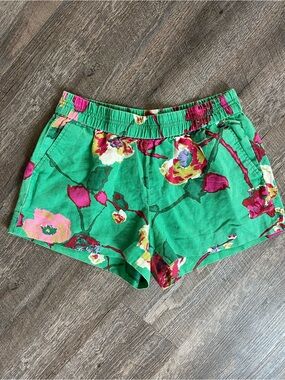 J. Crew linen blend Boardwalk pull on shorts
